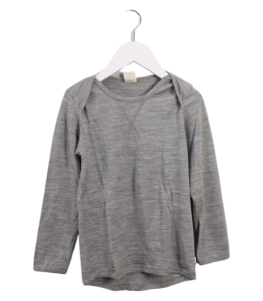 A Grey Long Sleeve Tops from Nature Baby in size 4T for boy. (Front View)