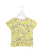 A Yellow Short Sleeve Tops from Bonpoint in size 4T for girl. (Front View)