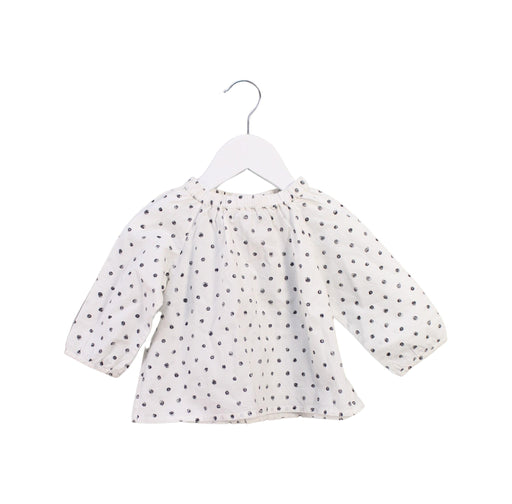 A White Long Sleeve Tops from Bonpoint in size 6T for girl. (Front View)
