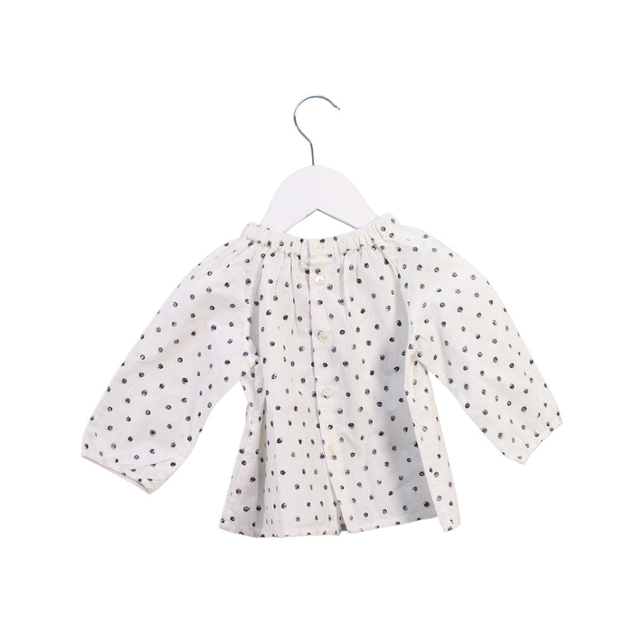 A White Long Sleeve Tops from Bonpoint in size 6T for girl. (Back View)