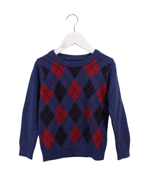 A Blue Knit Sweaters from Jacadi in size 4T for boy. (Front View)