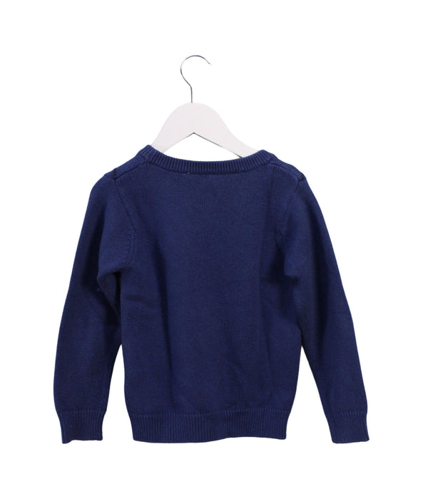 A Blue Knit Sweaters from Jacadi in size 4T for boy. (Back View)
