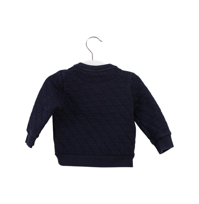 A Navy Cardigans from Petit Bateau in size 6-12M for boy. (Back View)