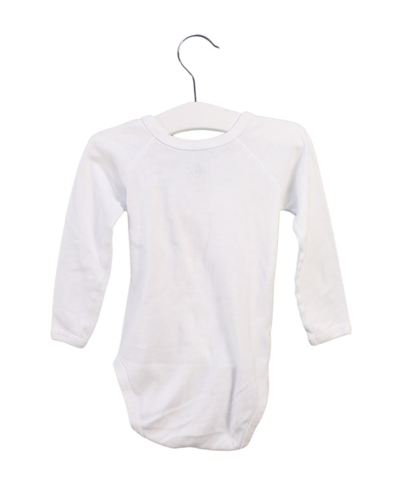 A White Long Sleeve Bodysuits from Petit Bateau in size 6-12M for boy. (Back View)