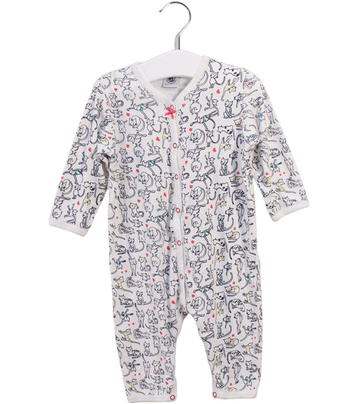 A White Long Sleeve Jumpsuits from Petit Bateau in size 6-12M for girl. (Front View)