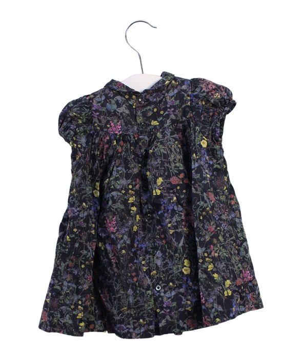 A Navy Short Sleeve Dresses from Bonpoint in size 6-12M for girl. (Back View)