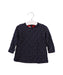 A Navy Long Sleeve Tops from Petit Bateau in size 6-12M for girl. (Front View)