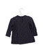 A Navy Long Sleeve Tops from Petit Bateau in size 6-12M for girl. (Back View)