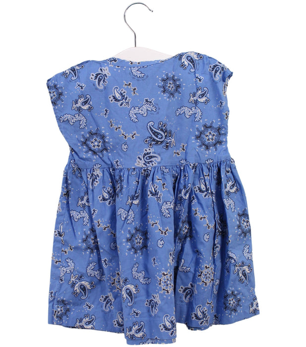 A Blue Short Sleeve Dresses from Petit Bateau in size 12-18M for girl. (Back View)