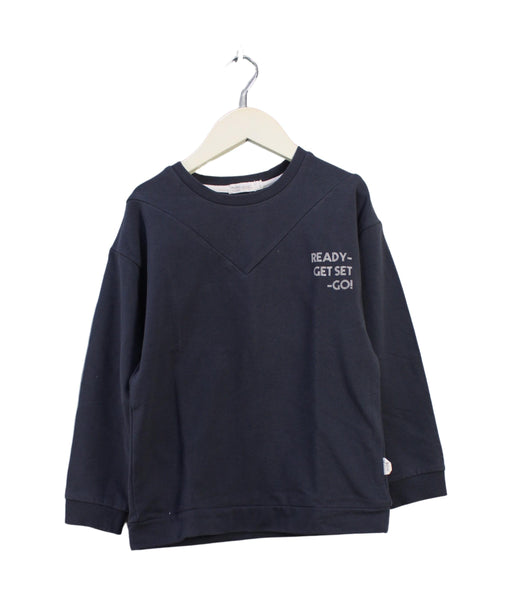 A Blue Crewneck Sweatshirts from miles baby in size 7Y for boy. (Front View)