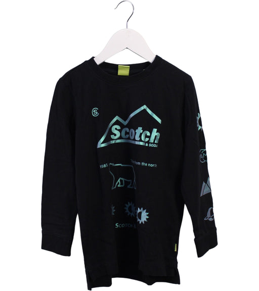 A Black Long Sleeve Tops from Scotch & Soda in size 6T for boy. (Front View)