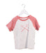 A Pink Short Sleeve T Shirts from miles baby in size 5T for girl. (Front View)