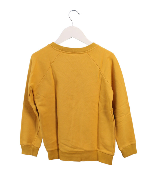 A Yellow Crewneck Sweatshirts from Petit Bateau in size 8Y for boy. (Back View)