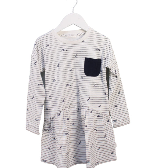 A White Long Sleeve Dresses from miles baby in size 5T for girl. (Front View)