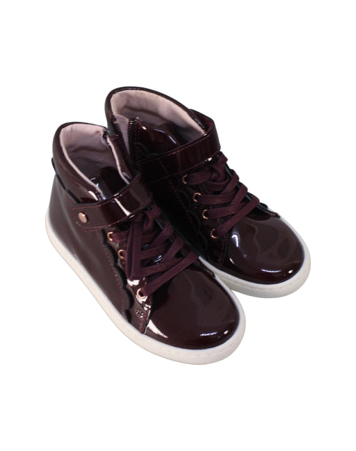 A Purple Sneakers from Jacadi in size 5T for girl. (Front View)