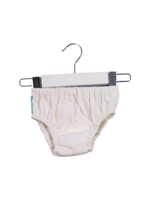 A White Swim Diapers from Charlie Banana in size 3-6M for neutral. (Front View)