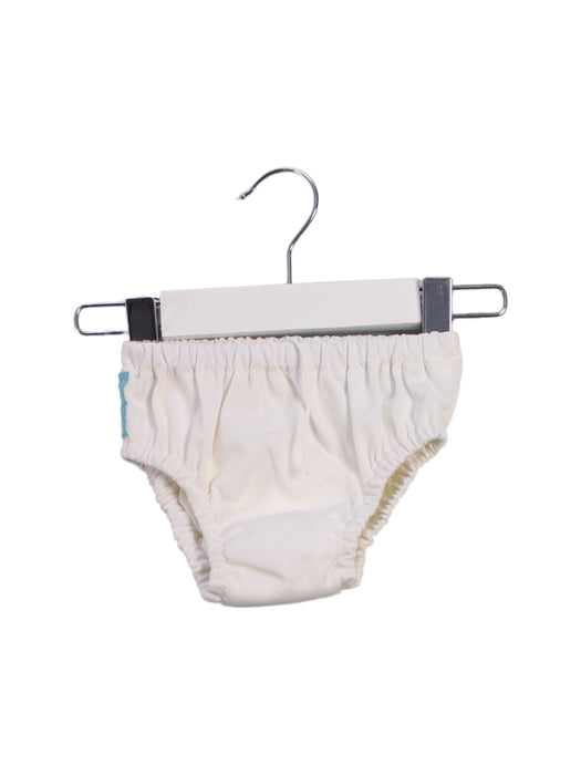 A White Swim Diapers from Charlie Banana in size 3-6M for neutral. (Front View)