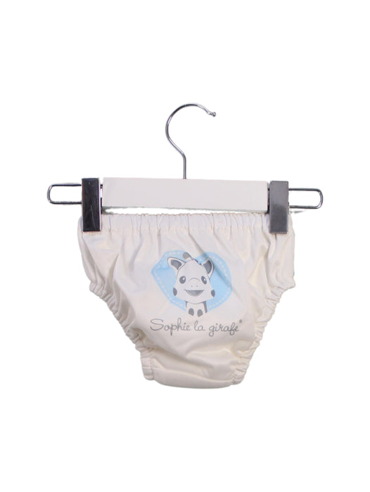 A White Swim Diapers from Charlie Banana in size 3-6M for neutral. (Back View)