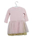 A Pink Long Sleeve Dresses from Seed in size 6-12M for girl. (Back View)