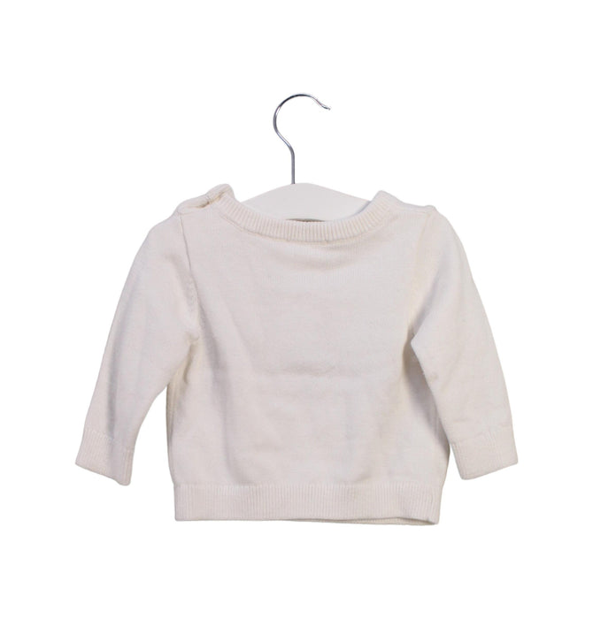 A Ivory Knit Sweaters from Jacadi in size 3-6M for girl. (Back View)
