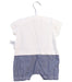 A White Short Sleeve Rompers from Mides in size 0-3M for boy. (Back View)