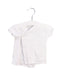 A White Short Sleeve Tops from Mides in size 0-3M for neutral. (Front View)