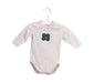 A White Long Sleeve Bodysuits from Seed in size 0-3M for girl. (Front View)