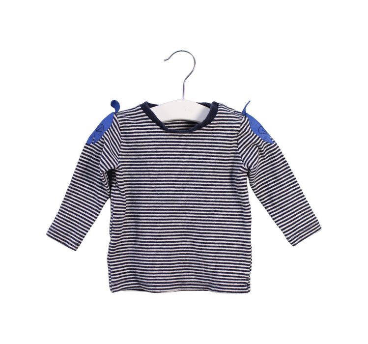A Black Long Sleeve Tops from Seed in size 3-6M for boy. (Front View)
