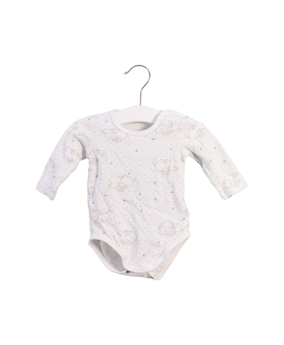 A White Long Sleeve Bodysuits from Chicco in size 3-6M for neutral. (Front View)