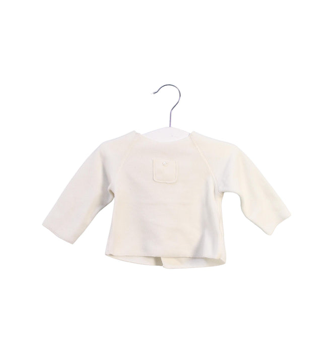 A White Long Sleeve Tops from Bonpoint in size 3-6M for girl. (Front View)