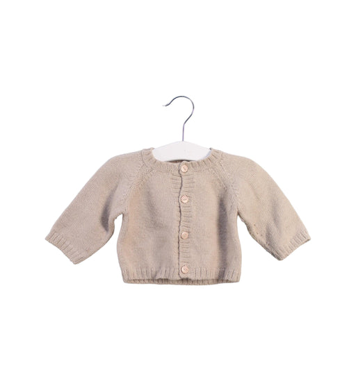 A Beige Cardigans from Bonpoint in size 3-6M for girl. (Front View)