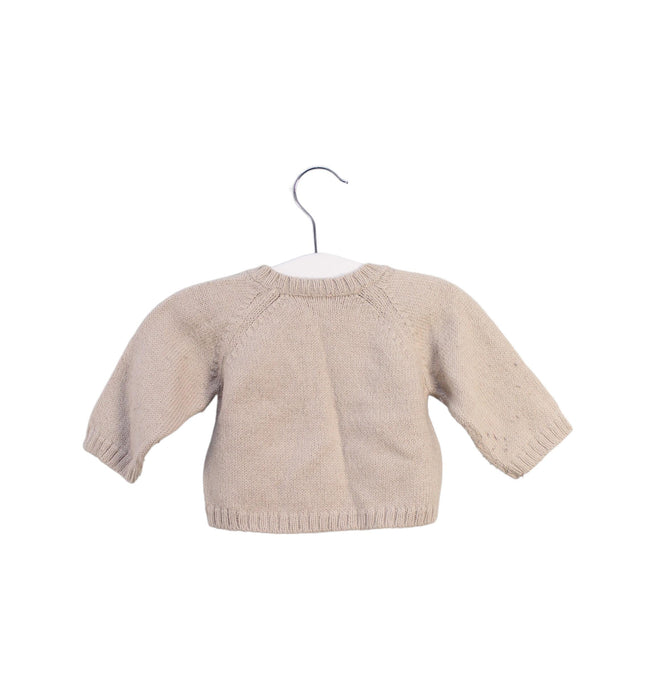 A Beige Cardigans from Bonpoint in size 3-6M for girl. (Back View)