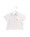 A White Short Sleeve Polos from Baby Graziella in size 3-6M for boy. (Front View)