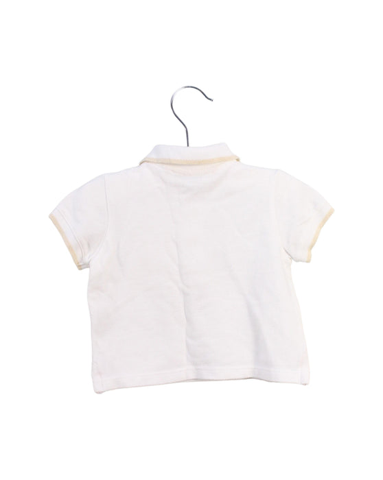 A White Short Sleeve Polos from Baby Graziella in size 3-6M for boy. (Back View)