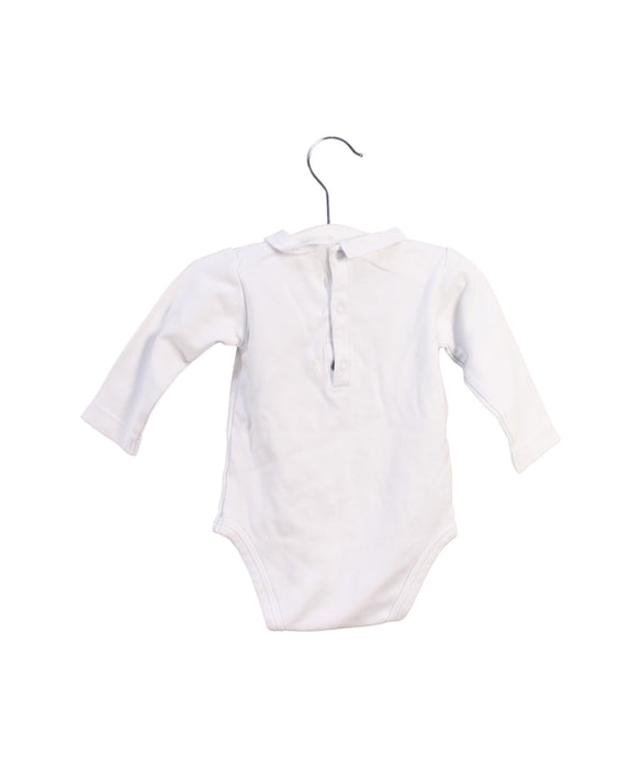 A White Long Sleeve Bodysuits from Jacadi in size 3-6M for neutral. (Back View)