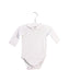 A White Long Sleeve Bodysuits from Jacadi in size 0-3M for girl. (Front View)