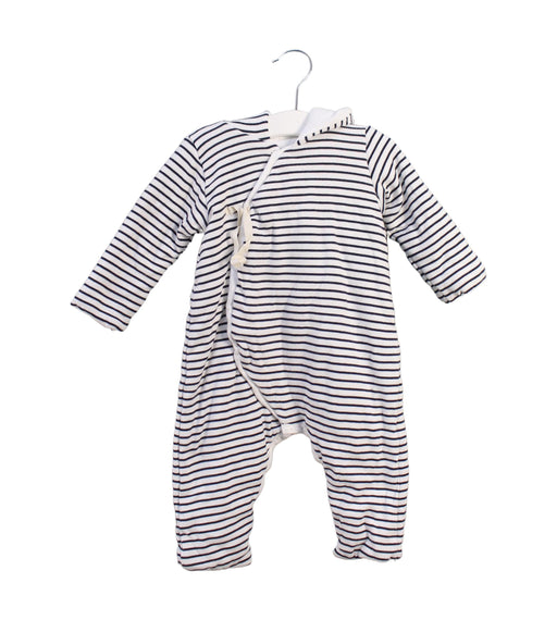 A White Long Sleeve Jumpsuits from Petit Bateau in size 6-12M for boy. (Front View)