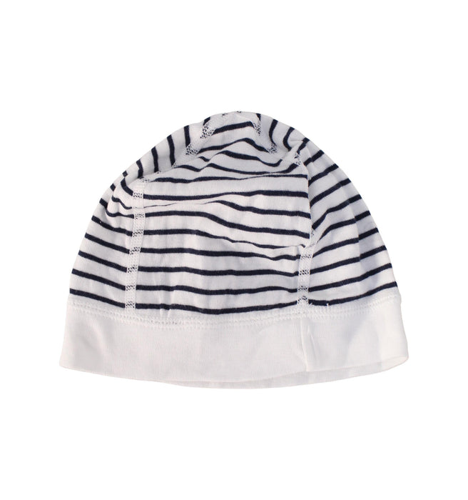 A White Beanies from Petit Bateau in size 6-12M for boy. (Back View)