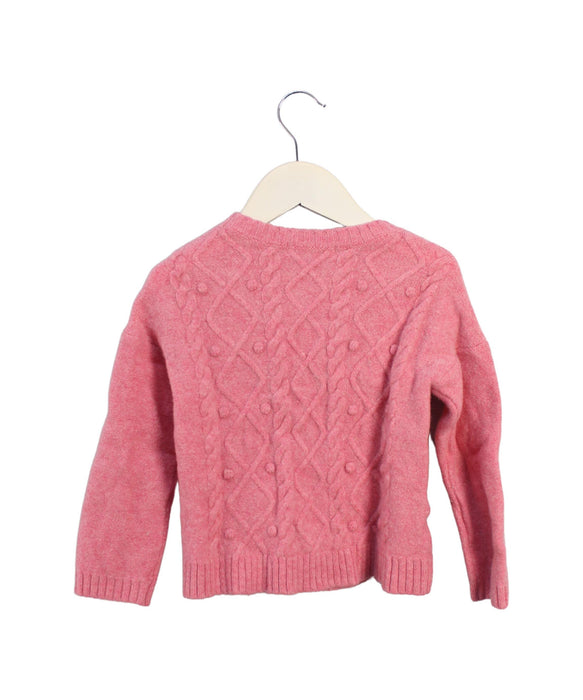 A Pink Knit Sweaters from Familiar in size 4T for girl. (Back View)