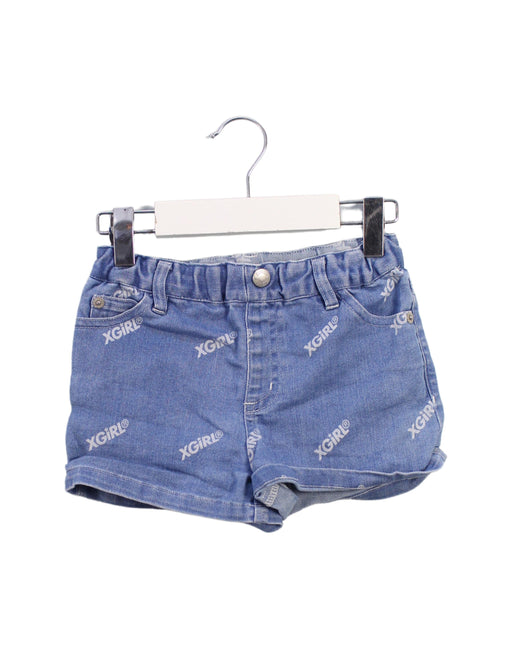 A Blue Shorts from X-Girl Stages in size 18-24M for girl. (Front View)