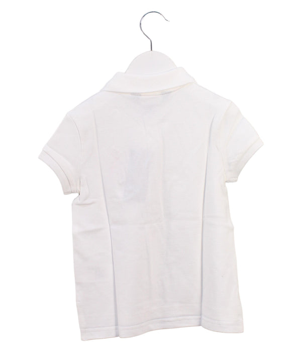 A White Short Sleeve Polos from Polo Ralph Lauren in size 5T for girl. (Back View)