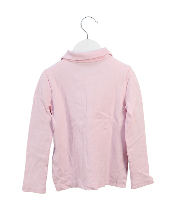 A Pink Long Sleeve Polos from Polo Ralph Lauren in size 4T for girl. (Back View)