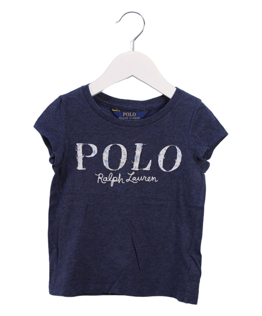 A Blue Short Sleeve T Shirts from Polo Ralph Lauren in size 3T for boy. (Front View)