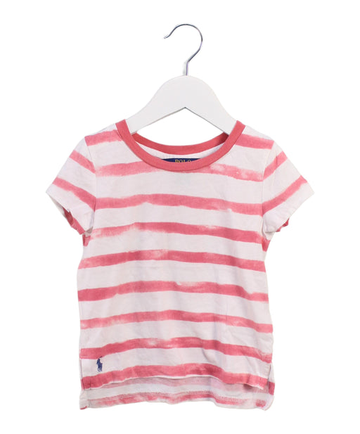 A White Short Sleeve T Shirts from Polo Ralph Lauren in size 3T for girl. (Front View)