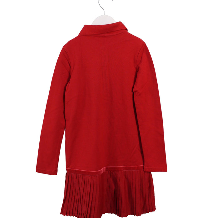 A Red Long Sleeve Dresses from Polo Ralph Lauren in size 6T for girl. (Back View)