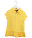A Yellow Short Sleeve Polos from Polo Ralph Lauren in size 6T for girl. (Front View)