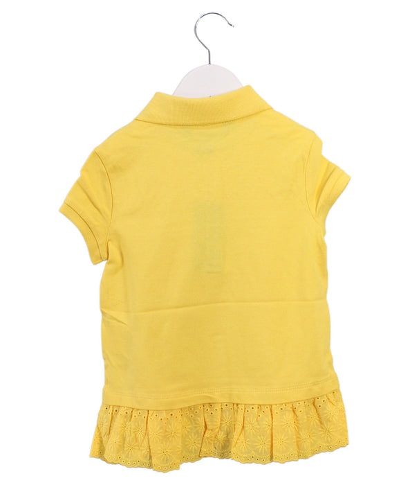 A Yellow Short Sleeve Polos from Polo Ralph Lauren in size 6T for girl. (Back View)