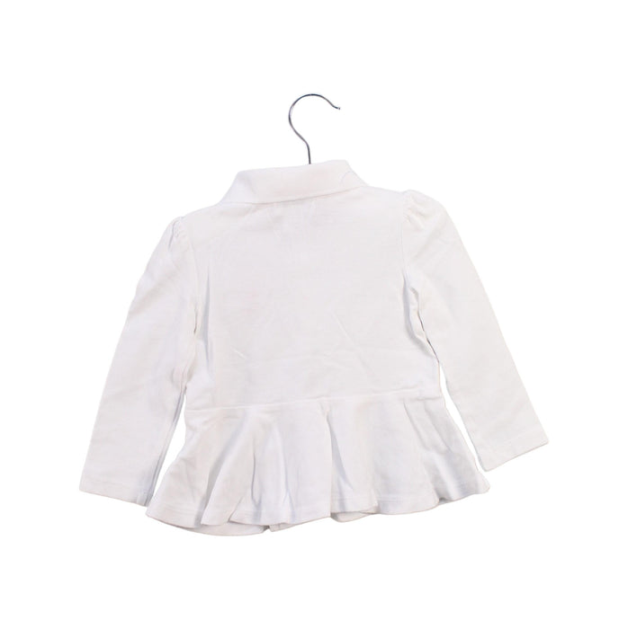 A White Long Sleeve Polos from Ralph Lauren in size 12-18M for girl. (Back View)