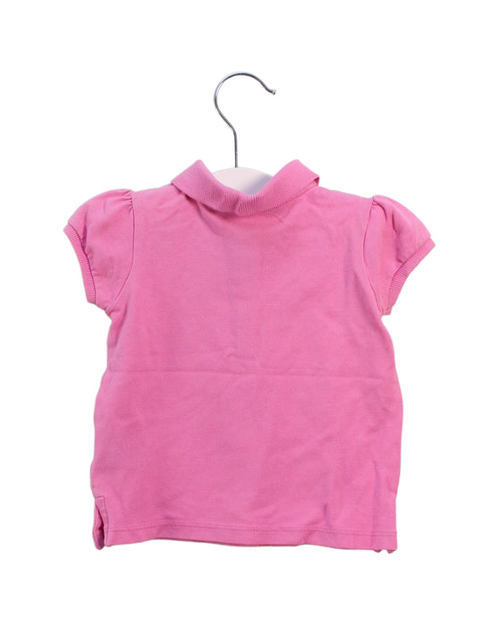 A Pink Short Sleeve Polos from Ralph Lauren in size 6-12M for girl. (Back View)