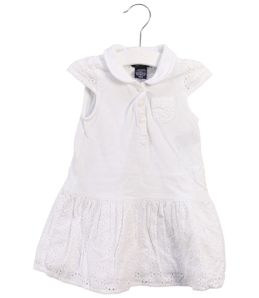 A White Short Sleeve Dresses from Nautica in size 12-18M for girl. (Front View)